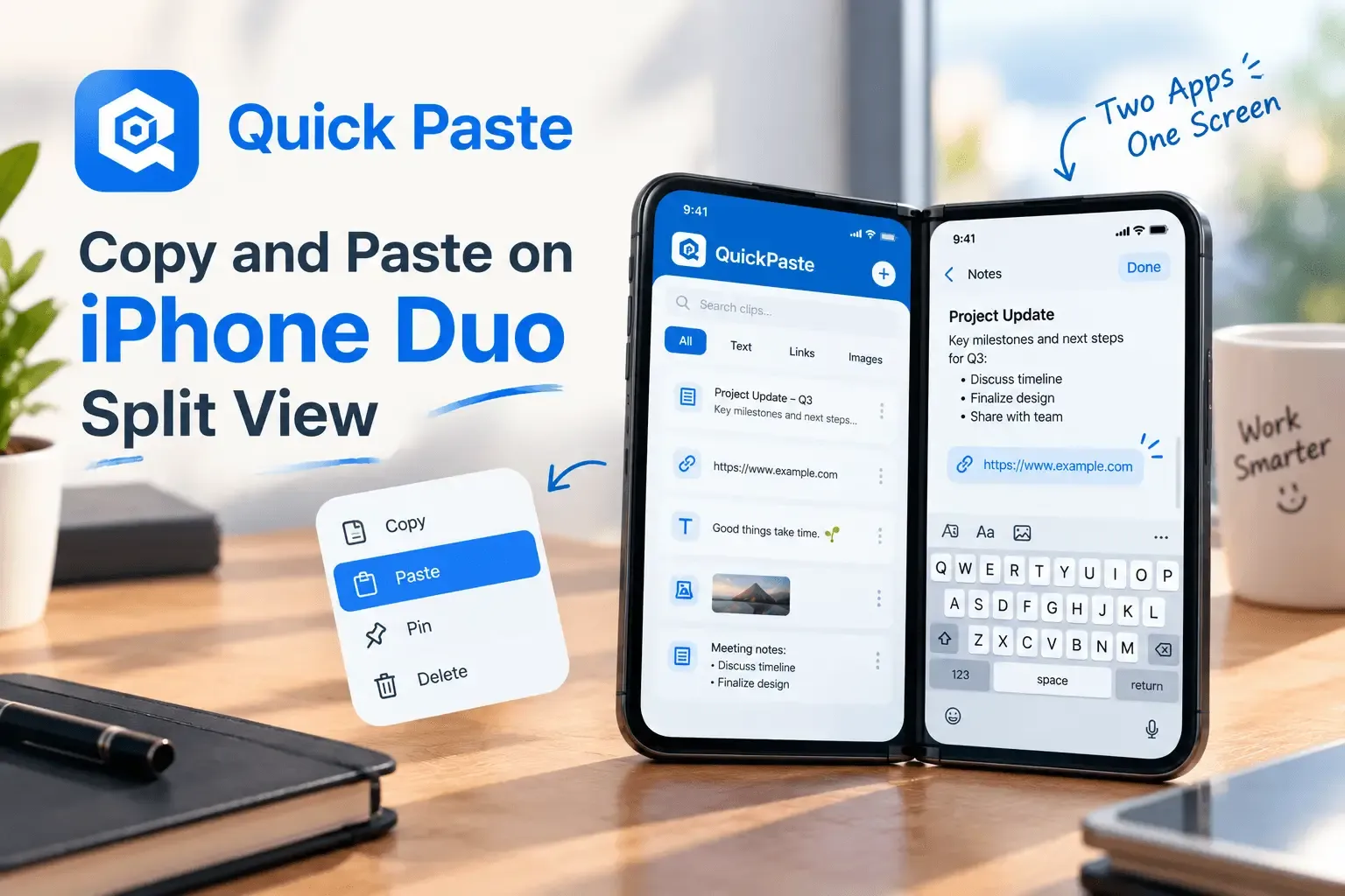 iphone duo copy paste feature